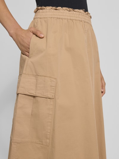 MOS MOSH Spódnica midi z elastycznym pasem model ‘Dahlia’ Beżowy 3