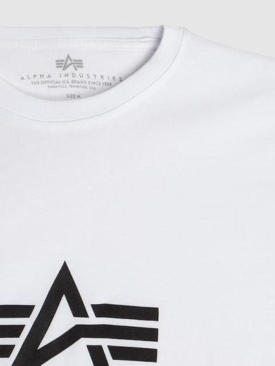 Alpha Industries T-shirt z nadrukiem z logo Biały 2