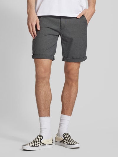 Redefined Rebel Regular Fit Shorts mit Gürtel Modell 'NEBRASKA' Anthrazit Melange 4