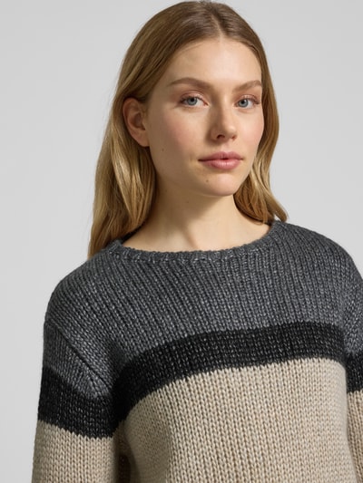 Luisa Cerano Strickpullover mit Rundhalsausschnitt Hellgrau 3