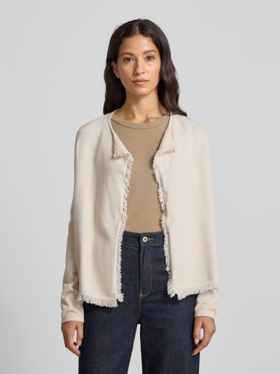 Betty Barclay Strickjacke aus Viskose-Mix mit Fransen Beige 4
