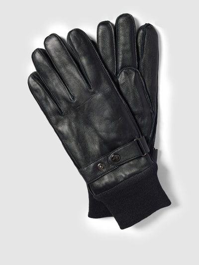 JOOP! Collection Handschuhe aus Schafsleder mit Riegel Black 1