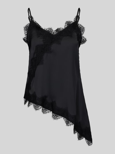 PIECES Blusentop mit asymmetrischem Saum Black 2