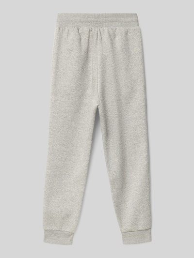 Produktfoto, Regular Fit Sweatpants aus Baumwoll-Mix von adidas Originals, melanżowy materiał, krój regular fit, ściągacz w talii i nogawkach, boczna kieszeń na zamek, logo, dresowa faktura