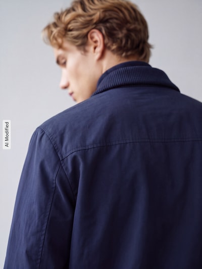 Jake*s Studio Men Bomberjacke mit Pattentaschen Modell 'MARCIN' mit Pattentaschen Marine 3