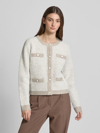 Neo Noir Cardigan mit Zierknöpfen Modell 'Vivia' Beige 4