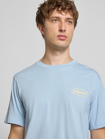 JACK & JONES t-shirt z nadrukiem z logo model 'RIVIERA VINTAGE POSTER' Jasnoniebieski 3