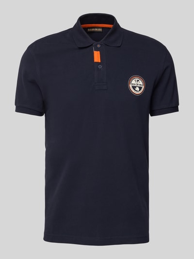Napapijri Regular Fit Poloshirt mit Label-Stitching Modell 'CLANIS' Marine 2