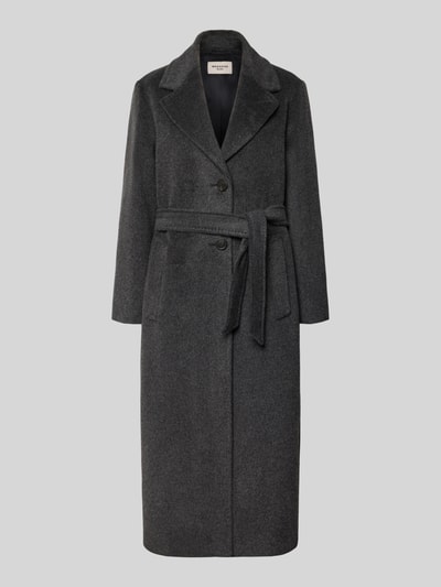 Weekend Max Mara Wollmantel mit Bindegürtel Modell 'WKDBRONTE' Anthrazit 1