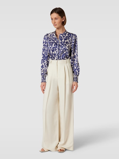 Neo Noir Bluse mit Allover-Muster Modell 'Kala' Marine 1