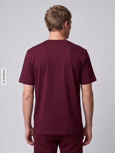 adidas Sportswear T-Shirt mit Logo-Print Dunkelrot 5