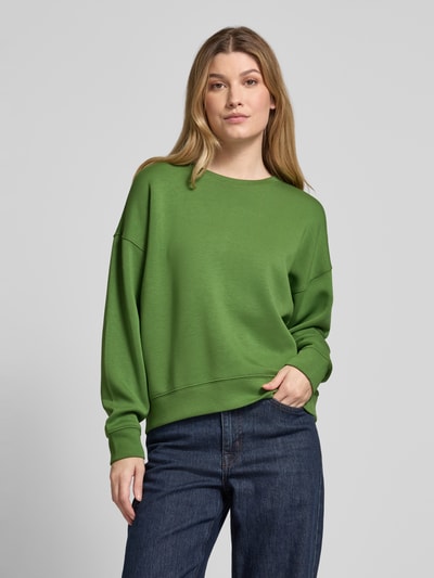 MSCH Copenhagen Sweatshirt met ronde hals, model 'Ima' Grasgroen - 4