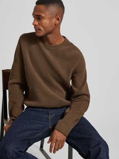 Marc O'Polo Denim Regular fit pullover met katoen Taupe - 3