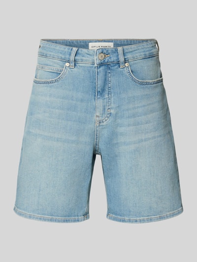 Produktfoto, Jeansshorts mit Eingrifftaschen Modell 'Mari' von OPUS PANTS, hellblauer Baumwoll-Elasthan-Mix, Used-Look, Regular-Fit