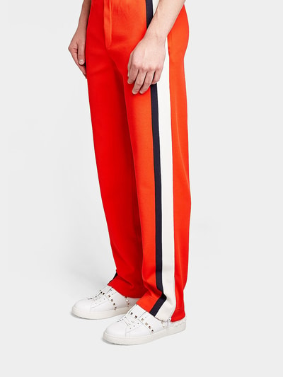 Valentino Track Pants mit Zierborte Rot 2