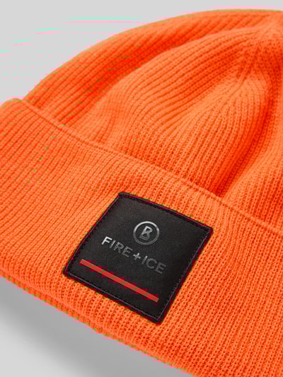 FIRE + ICE Strickmütze aus Schurwoll-Mix Modell 'TAREK' Orange 2