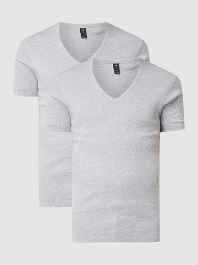 G-Star Raw Slim fit T-shirt van biologisch katoen  Middengrijs gemêleerd - 2