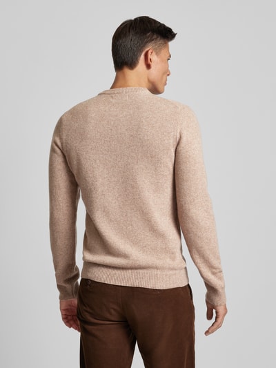 Casual Friday Gebreide pullover met structuurmotief, model 'Karl' Camel gemêleerd - 5