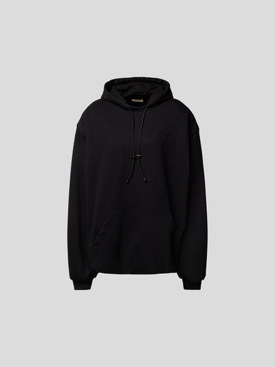 The Mannei Oversized Hoodie mit Brand-Stitching Black 2