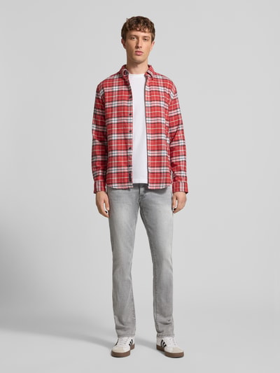 JACK & JONES Slim Fit Jeans im Used-Look Modell 'GLENN' Jeansblau 1