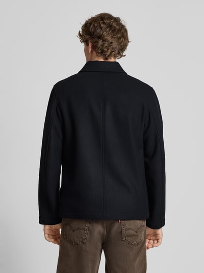 Marc O'Polo Denim Regular Fit Wolljacke mit Umlegekragen Marine 5