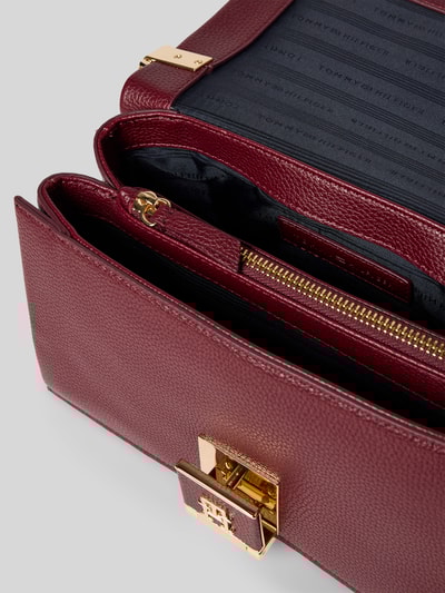 Tommy Hilfiger Torba na ramię z aplikacją z logo Bordowy 5