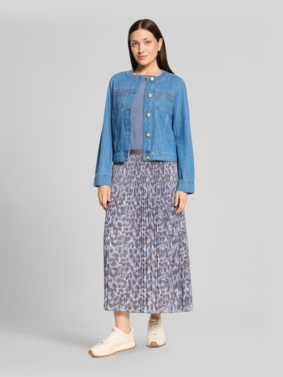 Betty Barclay sweter w kroju regular fit z mieszanki wiskozy model 'LT JULI' Szaroniebieski 1