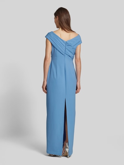 Lauren Ralph Lauren Abendkleid mit gelegten Falten Modell 'IRENE' Hellblau 5