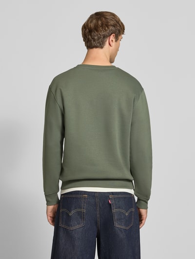 Alpha Industries Regular Fit Sweatshirt aus Baumwoll-Mix mit Logo-Print Oliv 5
