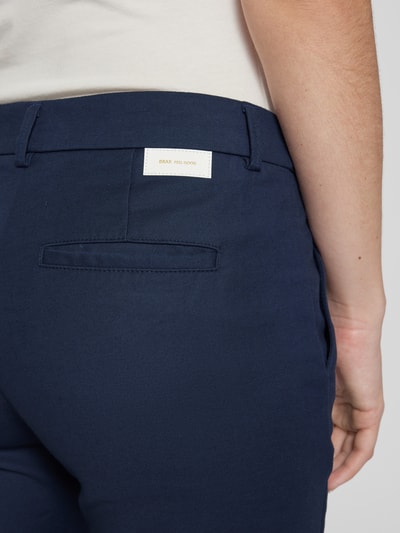 Brax Regular fit stoffen broek met ceintuurlussen, model 'Style.Maron' Marineblauw - 3