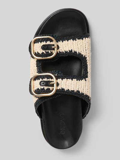 INUOVO Slides in Flecht-Optik Black 3