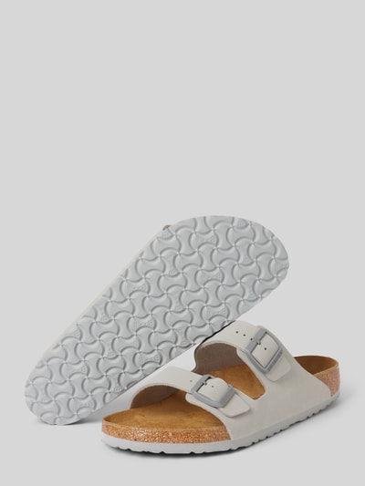 Birkenstock Slippers met doornsluiting, model 'Arizona' Lichtgrijs - 4