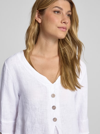 ZABAIONE Overhemdblouse met knoopsluiting Wit - 3