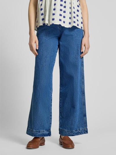 LOLLYS LAUNDRY Wide leg jeans met steekzakken, model 'Florida' Blauw - 4