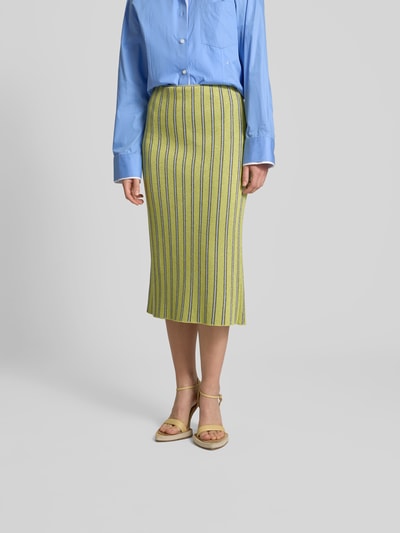 BAUM & PFERDGARTEN Midikleid mit elastischem Bund GELB 4