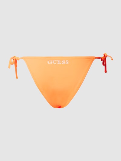Guess Bikini-Hose mit Strasssteinbesatz Neon Orange 3
