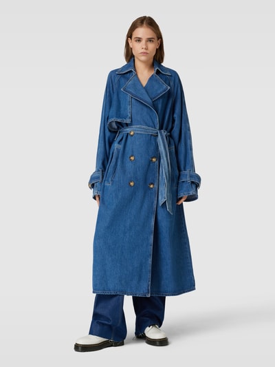 EDITED Jeanstrenchcoat mit Bindegürtel Modell 'Belen' Jeansblau 4