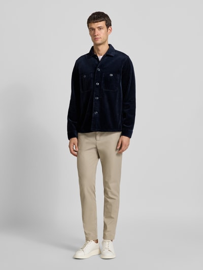 OLYMP Level Five Hemdjacke mit Knopfleiste Marine 1