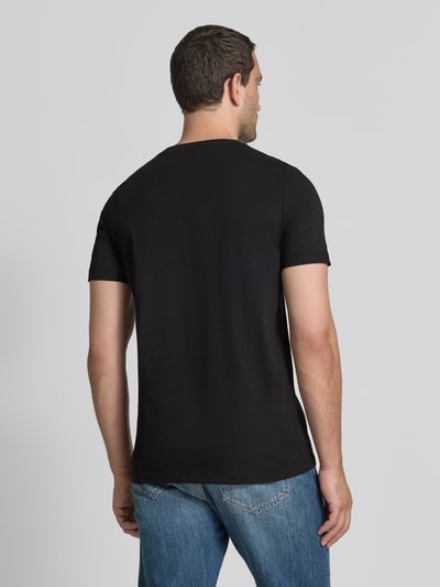 s.Oliver RED LABEL męski t-shirt o kroju regular fit z czystej bawełny Czarny 5