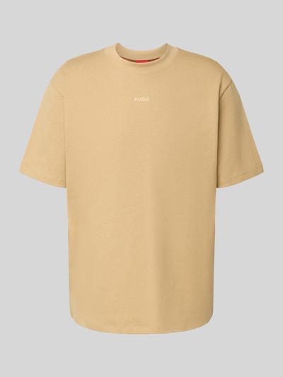 HUGO T-Shirt mit Label-Print Modell 'Dapolino' Beige 2