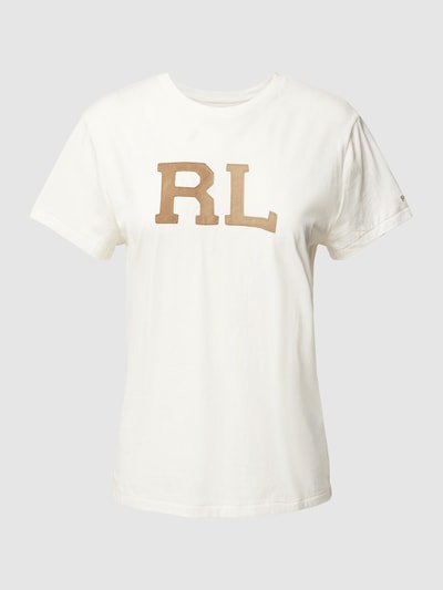 Polo Ralph Lauren T-Shirt mit Label-Stitching Offwhite 2