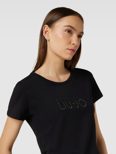 LIU JO SPORT T-Shirt mit Ziersteinbesatz Black 3