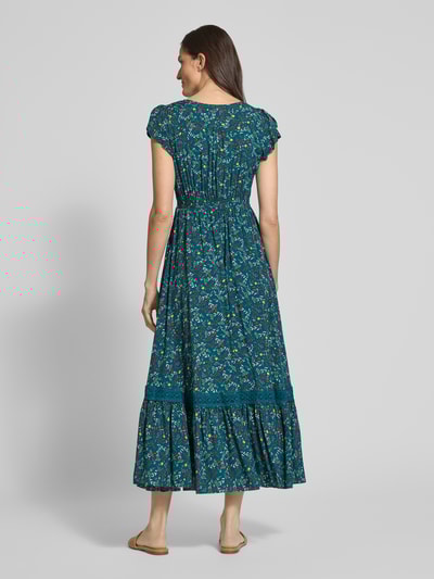 Apricot Midikleid aus Viskose mit Knopfleiste Gruen 5