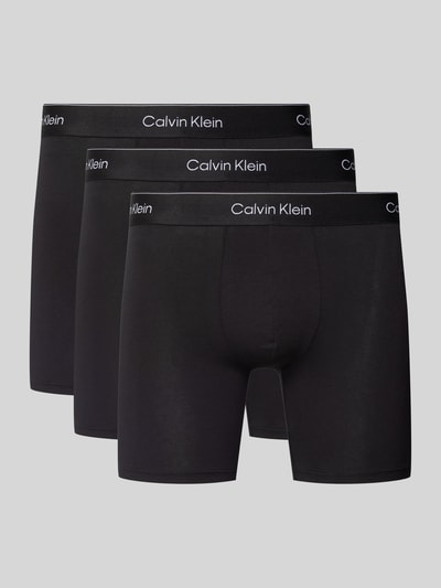 Calvin Klein Underwear Regular Fit Trunks aus Baumwoll-Mix im 3er-Pack Black 1