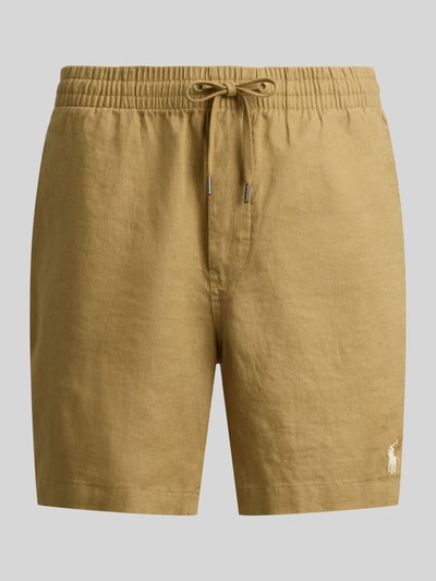 Polo Ralph Lauren Leinenshorts mit Tunnelzugbund und Logo Stitching Sand 2