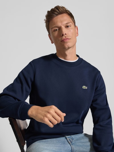 Lacoste Sweatshirt met logodetail Marineblauw - 3