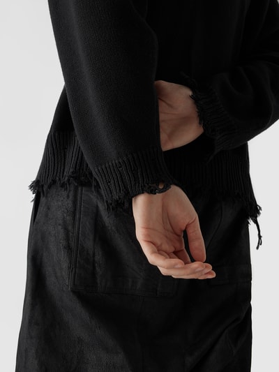 R13 Pullover mit Motiv-Stitching Schwarz 6