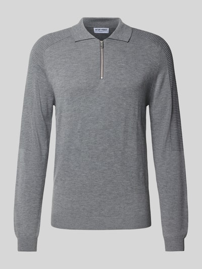 Antony Morato Gebreide pullover met polokraag Middengrijs gemêleerd - 2