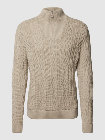 Dale of Norway Gebreide pullover met kabelpatroon, model 'HOVEN' Zand - 2