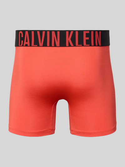 Produktfoto, Obcisłe bokserki Trunks mit elastischem Bund im 3er-Pack von Calvin Klein Underwear w czerwonym kolorze, dopasowany krój, elastyczny pas, mieszanka materiałów z dodatkiem streczu, zestaw 3 szt.